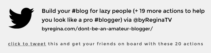 Build your blog for lazy people. Tweet this!