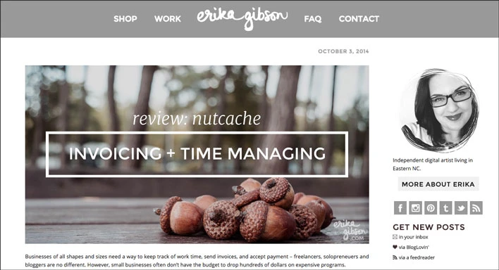 Erika Gibson reviews Nutcache
