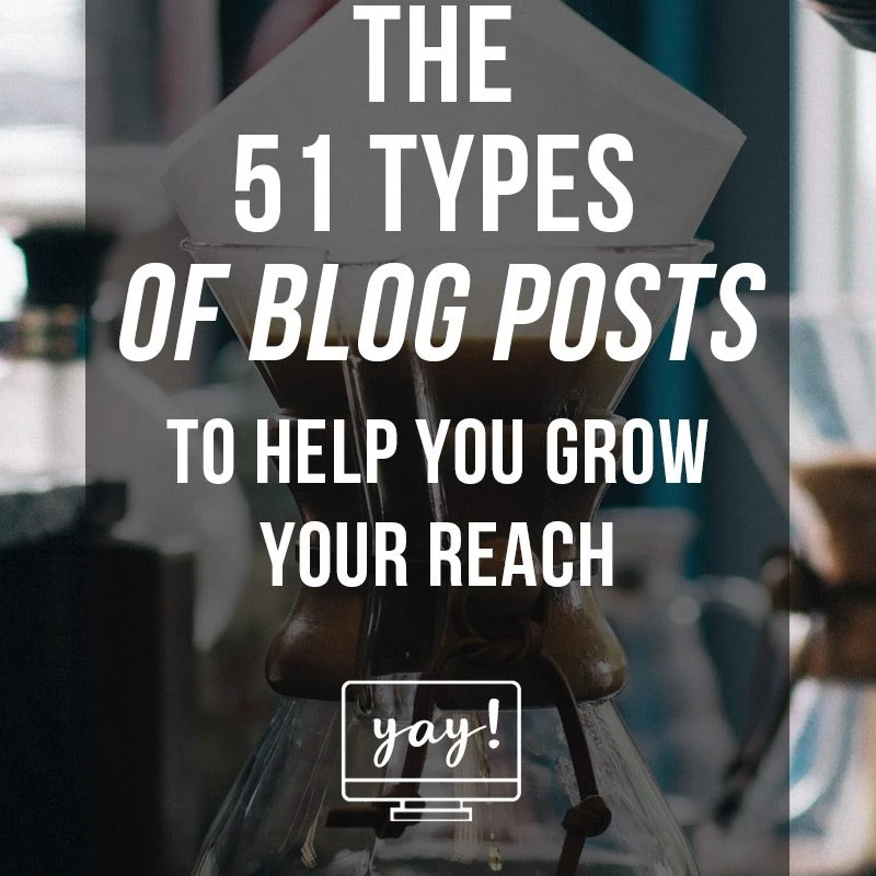 Here are 51 types of blog posts you can create and post to help grow your audience.