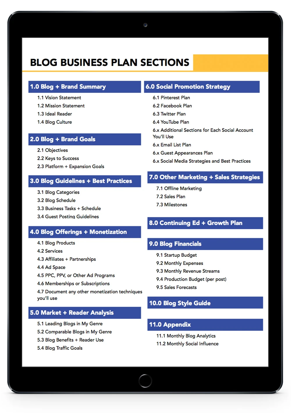 Blog business plan: The ultimate guide, template, and workbook on how to create a business plan for your blog