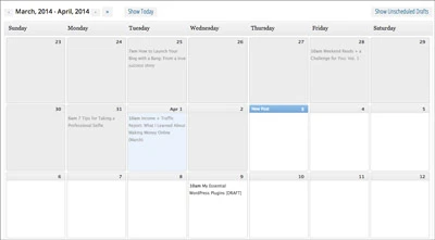 WordPress Editorial Calendar Plugin