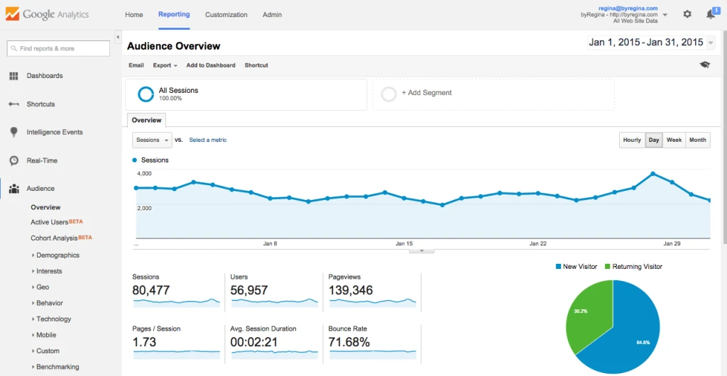 Blog Income Report - January Traffic for byRegina