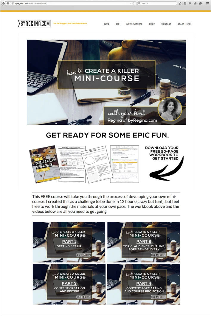 A free mini-course on creating mini-courses for your audience.