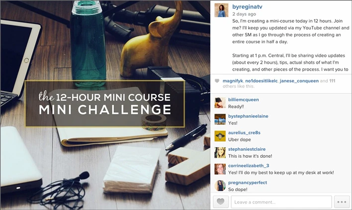 Mini Course Challenge Announcement