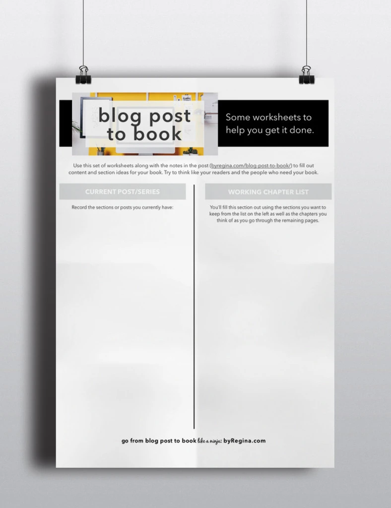 How to go from a blog post series to a book