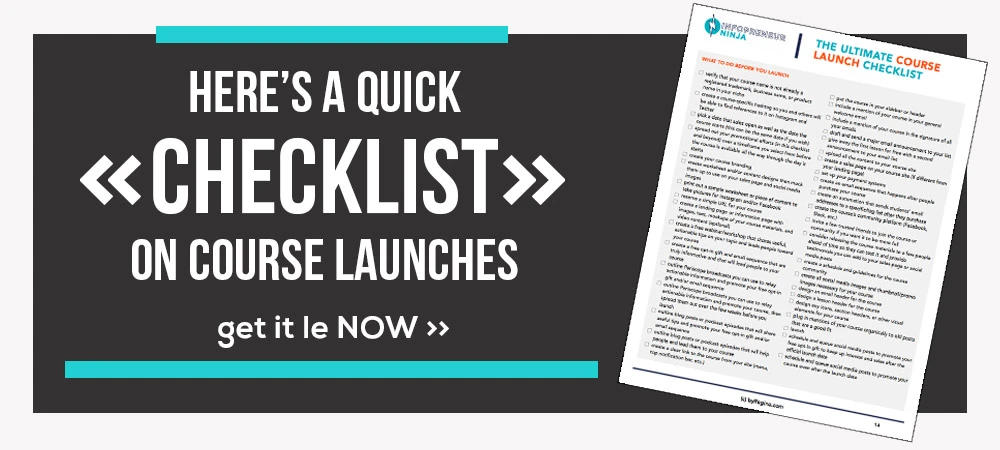 A course launch checklist