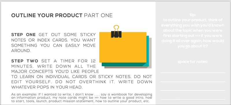 The guide to creating an epic information product in three days